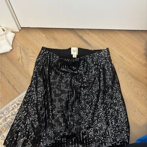 Black Sequin mini Skirt
